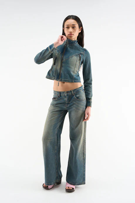 Marlen Washed Blue Jacket