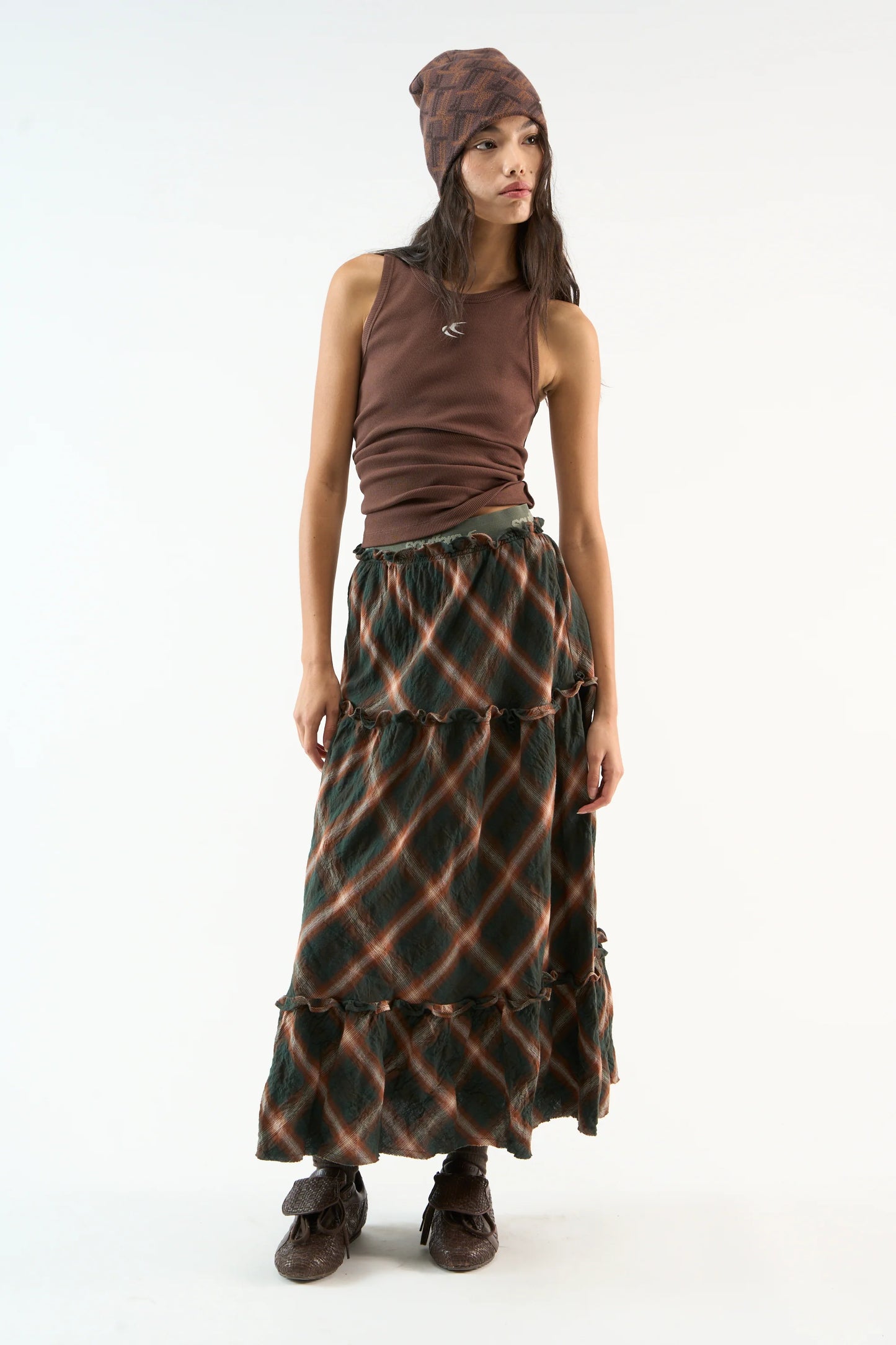 Tartan Midi Skirt