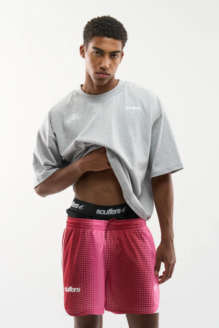 Frequency Red & Pink Shorts